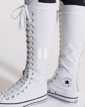 Converse Women's CTAS Knee High Zippered XX Hi Size 6.5 White A104566 NWT